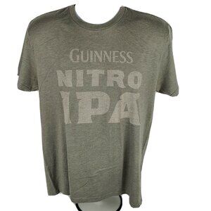 Guinness Nitro IPA T-Shirt Mens Size Large Gray Short Sleeve Beer Graphic Tee